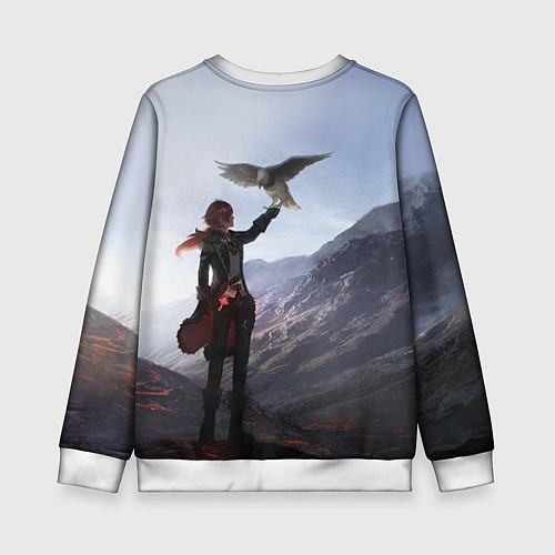 Детский свитшот ДИЛЮК С ЯСТРЕБОМ DILUC / 3D-Белый – фото 2