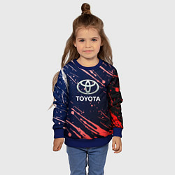Свитшот детский Toyota градиент, цвет: 3D-синий — фото 2