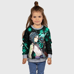 Свитшот детский GENSHIN IMPACT СЯО НОВОГОДНИЙ, цвет: 3D-меланж — фото 2