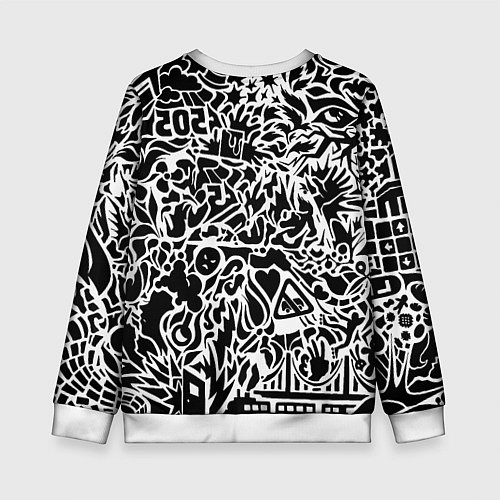 Детский свитшот Arctic monkeys Pattern / 3D-Белый – фото 2