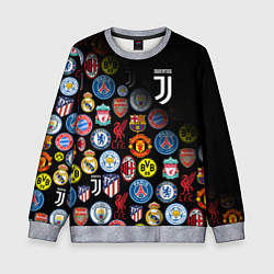 Свитшот детский JUVENTUS LOGOBOMBING SPORT, цвет: 3D-меланж