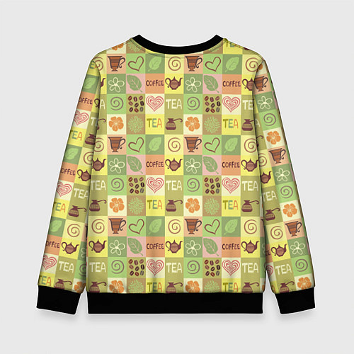 Детский свитшот Чай и Кофе / 3D-Черный – фото 2
