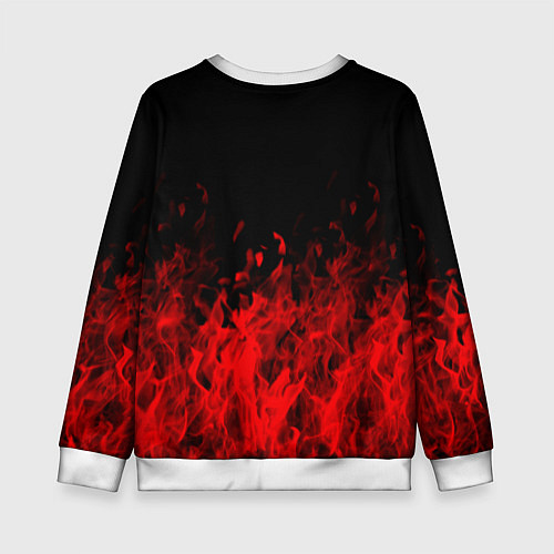 Детский свитшот Гражданская оборона пламя / 3D-Белый – фото 2