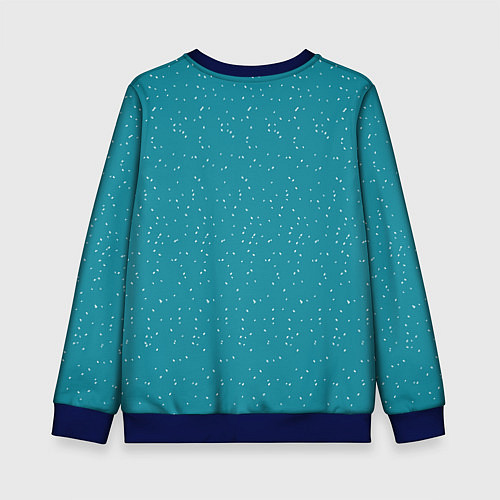 Детский свитшот Душевный лось с сердцем / 3D-Синий – фото 2