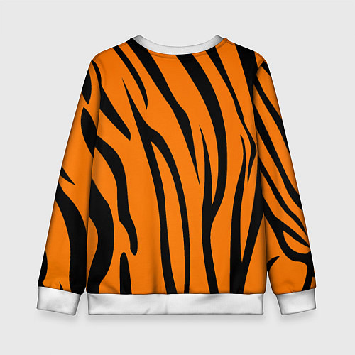 Детский свитшот Текстура тиграtiger / 3D-Белый – фото 2