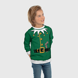 Свитшот детский Christmas Elf Outfit, цвет: 3D-белый — фото 2