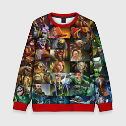 Свитшот детский HEROES DOTA 2 ПЕРСОНАЖИ ДОТА 2, цвет: 3D-красный