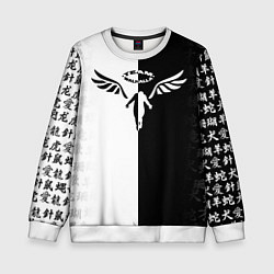 Свитшот детский WALHALLA TEAM BLACK WHITE STYLE TOKYO REVENGERS, цвет: 3D-белый