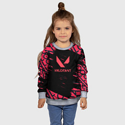 Свитшот детский Valorant паттерн, цвет: 3D-меланж — фото 2