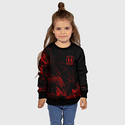 Свитшот детский HONDA, ХОНДА ГЕОМЕТРИЯ ЛИНИИ, цвет: 3D-черный — фото 2