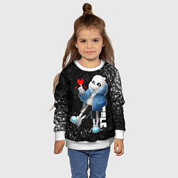 Свитшот детский НОВОГОДНИЙ САНС UNDERTALE НОВЫЙ ГОД, цвет: 3D-белый — фото 2