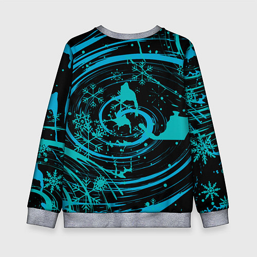 Детский свитшот BMW СНЕЖИНКИ / 3D-Меланж – фото 2