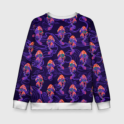 Детский свитшот Грибы психоделика / 3D-Белый – фото 2