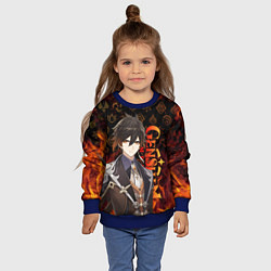 Свитшот детский ЧЖУН ЛИ ГЕНШИН ИМПАКТ, GENSHIN IMPACT, цвет: 3D-синий — фото 2