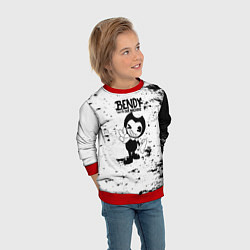 Свитшот детский Bendy and the ink machine - Black & White, цвет: 3D-красный — фото 2