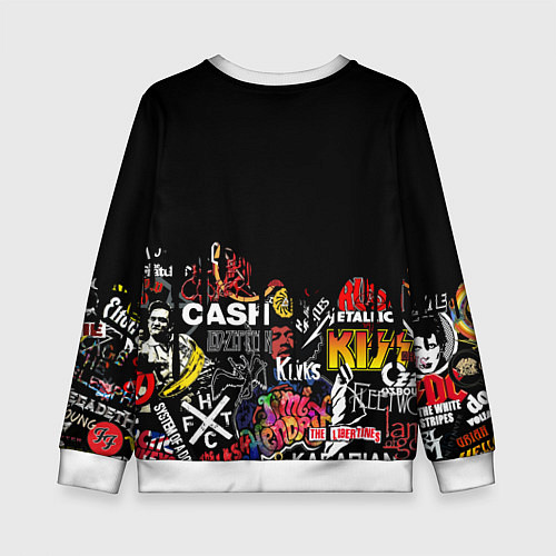 Детский свитшот КОРОЛЬ И ШУТ ЛОГОТИПЫ РОК ГРУПП / 3D-Белый – фото 2