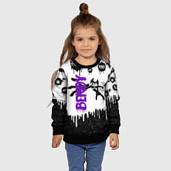 Свитшот детский Бенди длинная рука Bendy, цвет: 3D-черный — фото 2