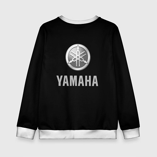 Детский свитшот YAMAHA - famous racing team! / 3D-Белый – фото 2
