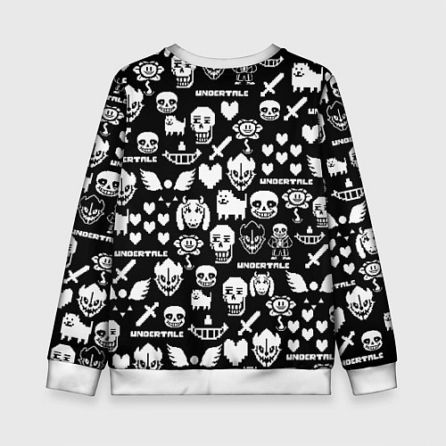 Детский свитшот UNDERTALE PATTERN БЕЛЫЙ / 3D-Белый – фото 2