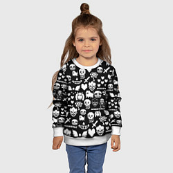 Свитшот детский UNDERTALE PATTERN БЕЛЫЙ, цвет: 3D-белый — фото 2