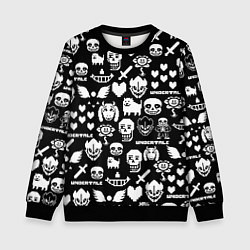 Детский свитшот UNDERTALE PATTERN БЕЛЫЙ