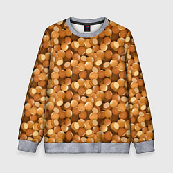 Свитшот детский Орехи Фундук, цвет: 3D-меланж