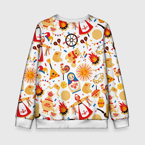 Детский свитшот Масленница 2022 / 3D-Белый – фото 2