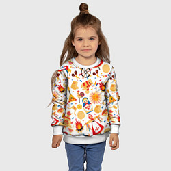 Свитшот детский Масленница 2022, цвет: 3D-белый — фото 2