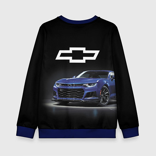 Детский свитшот Chevrolet Camaro ZL1 Motorsport / 3D-Синий – фото 2