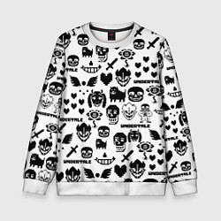 Детский свитшот UNDERTALE WHITE PATTERN