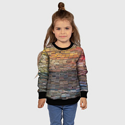 Свитшот детский Книжные кирпичики знаний, цвет: 3D-черный — фото 2