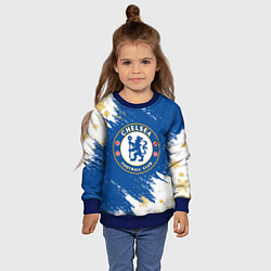 Свитшот детский НОВОГОДНИЙ ЧЕЛСИ, CHELSEA НОВЫЙ ГОД, цвет: 3D-синий — фото 2