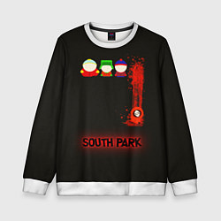 Свитшот детский Южный парк главные персонажи South Park, цвет: 3D-белый