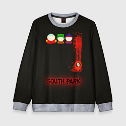 Свитшот детский Южный парк главные персонажи South Park, цвет: 3D-меланж