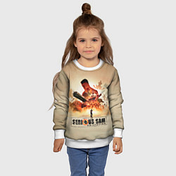Свитшот детский Серьёзные Сэмы, цвет: 3D-белый — фото 2