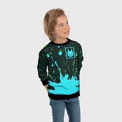 Свитшот детский Stray: Paints, цвет: 3D-черный — фото 2