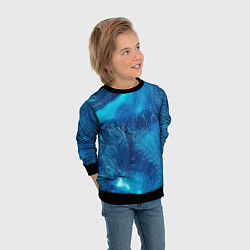 Свитшот детский Синий абстрактный фон, цвет: 3D-черный — фото 2