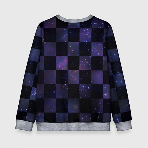 Детский свитшот Space Neon Chessboard / 3D-Меланж – фото 2