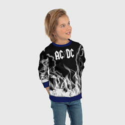 Свитшот детский ACDC Fire, цвет: 3D-синий — фото 2