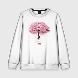 Свитшот детский Sakura Tree, цвет: 3D-белый