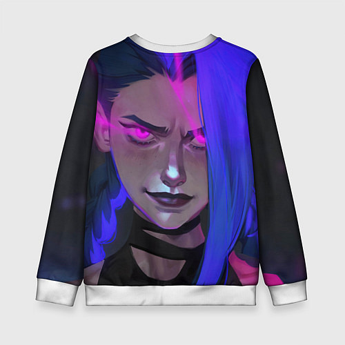 Детский свитшот League Of Legends Arcane ДЖИНКС Jinx Powder / 3D-Белый – фото 2