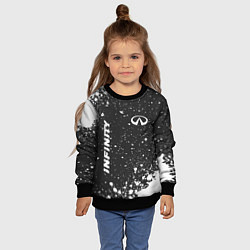 Свитшот детский INFINITI Infinity Брызги, цвет: 3D-черный — фото 2