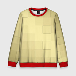 Свитшот детский Золотые квадраты, цвет: 3D-красный