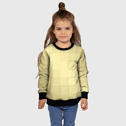 Свитшот детский Золотые квадраты, цвет: 3D-черный — фото 2
