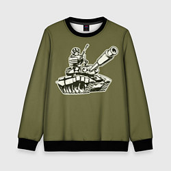 Детский свитшот Танкота оливковый
