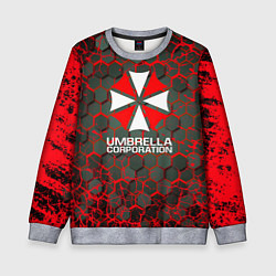 Свитшот детский Umbrella Corporation соты, цвет: 3D-меланж