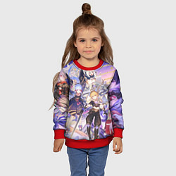 Свитшот детский Genshin Impact - Арка Инадзумы, цвет: 3D-красный — фото 2