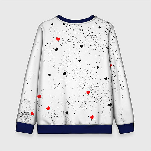 Детский свитшот Влюблённый котик Cat Love / 3D-Синий – фото 2