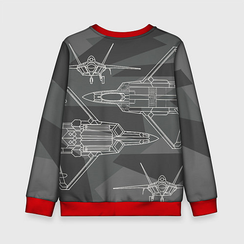 Детский свитшот U S Air force / 3D-Красный – фото 2