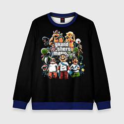 Свитшот детский Mario x GTA, цвет: 3D-синий